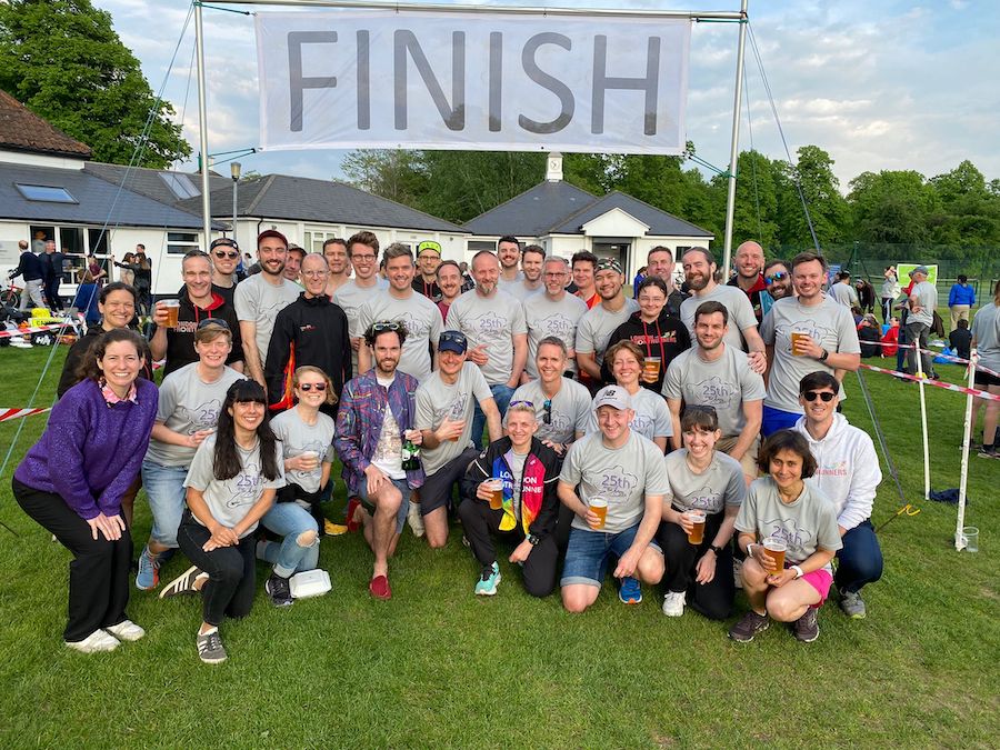 London Frontrunners at the Green Belt Relay finish 2023