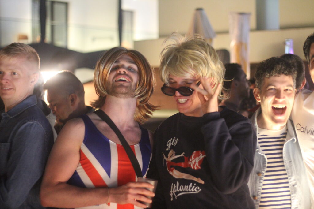 LFR members dressed up for the 90s party in Benidorm.